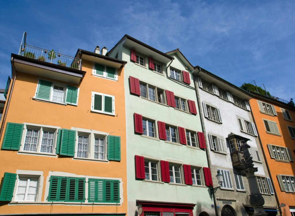 Typical old houses in Zurich